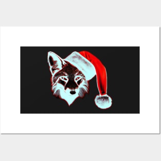 Glowing Christmas Fox Posters and Art